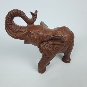 Red Mill Brown Elephant Sculpture Statue Vintage #326 Heavy Figure ~ L6½" x H5½"